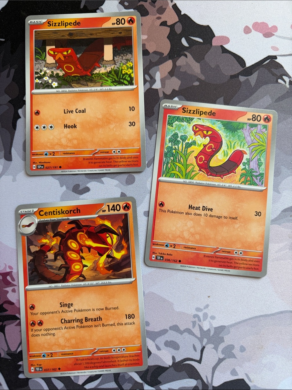 Sizzlipede & Centiskorch Collection Lot | 3 Pokémon Cards | ✨5/$25✨